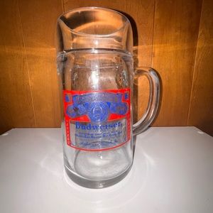 vintage glass beer mug (budweiser)